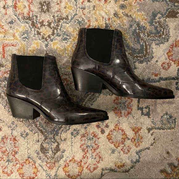 Sam Edelman Animal Print Winona Rain Western Boots Size 10M - Picture 3 of 7